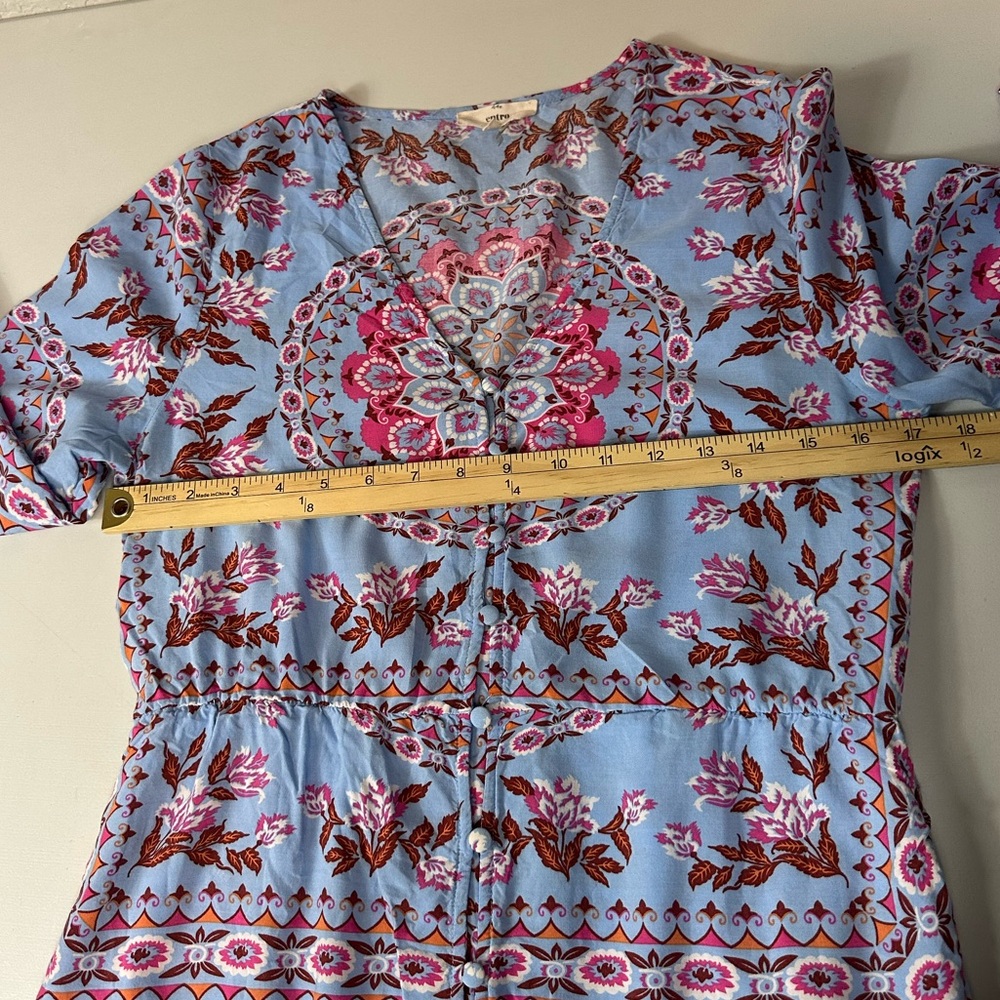 Entro Women’s Long Sleeve Bohemian Festival Vibes Button Down Maxi Dress Size L - Picture 5 of 9